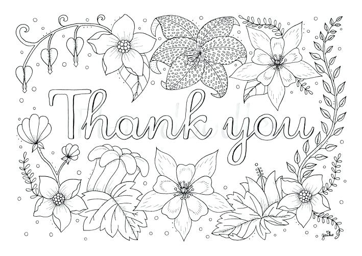 709x501 Thank You Coloring Pages Charming Idea