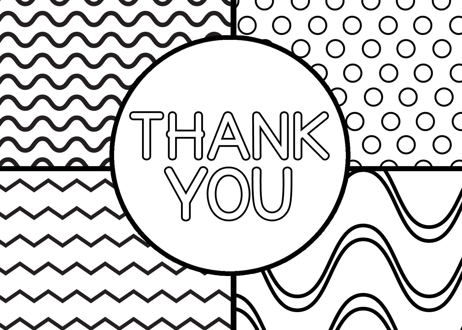 1575x1125 Unbelievable Thank You Coloring Pages Printable Cards Image