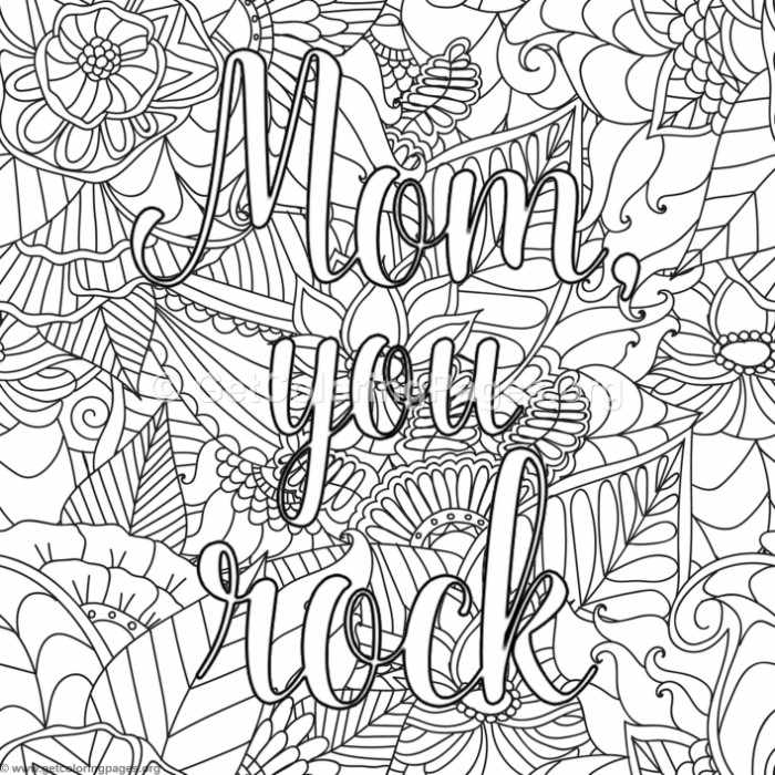 700x700 Mom You Rock Coloring Pages