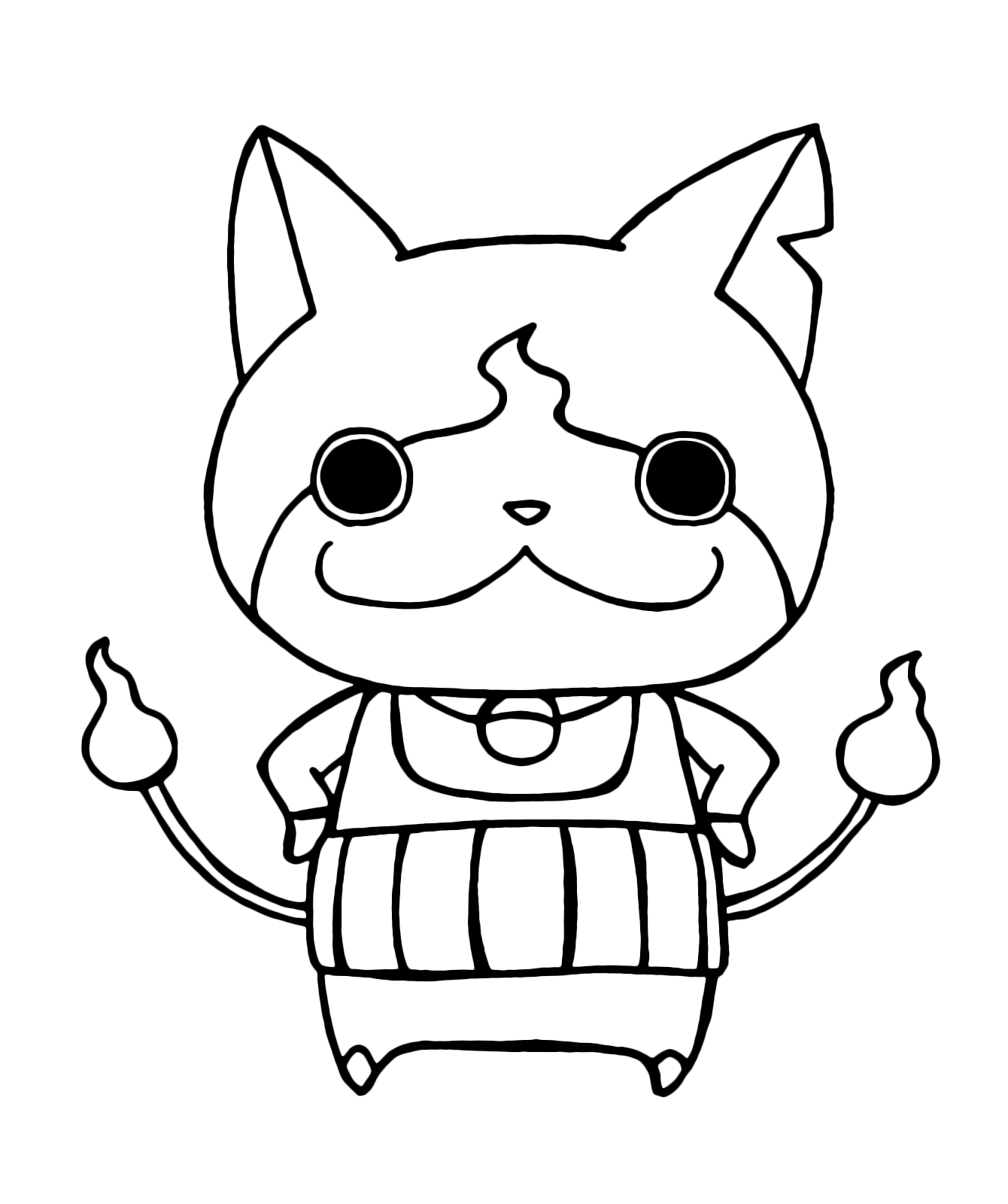 1340x1600 Kai Watch Yo Kai Jibanyan With His Arms On His Hips Download