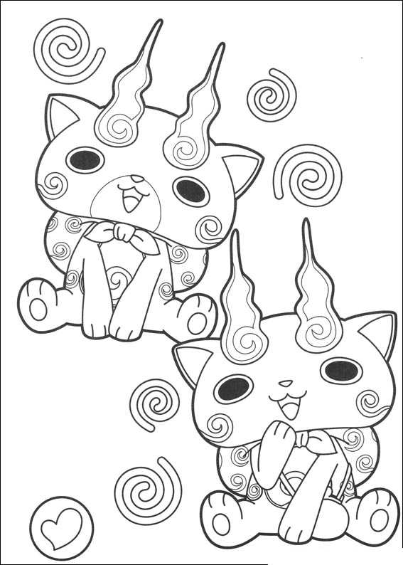 567x794 Kids N Fun.co.uk Coloring Page Youkai Yokai Watch Komasan