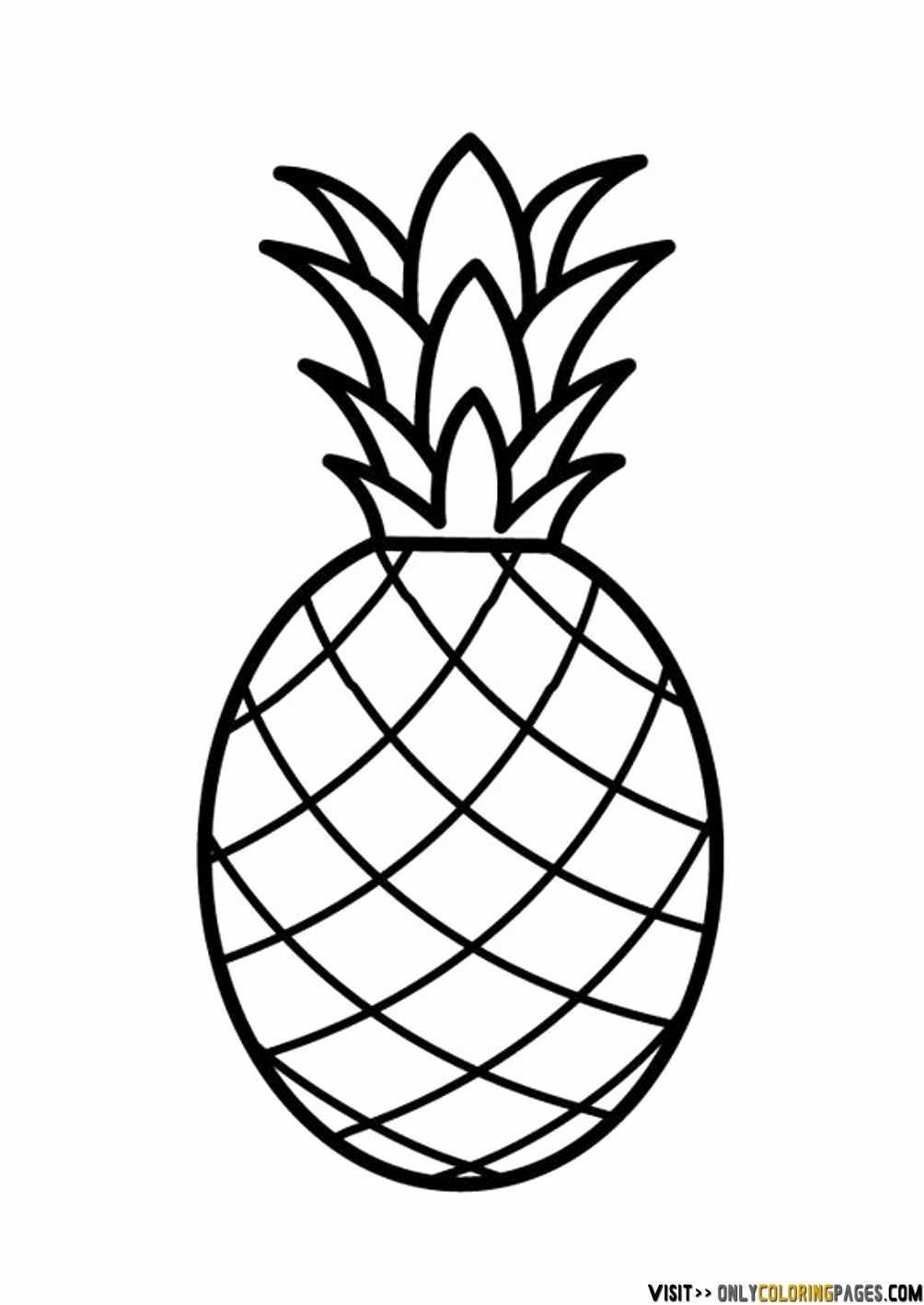 1004x1418 Paint Color Sheets Example Pineapple Coloring Page Only Coloring