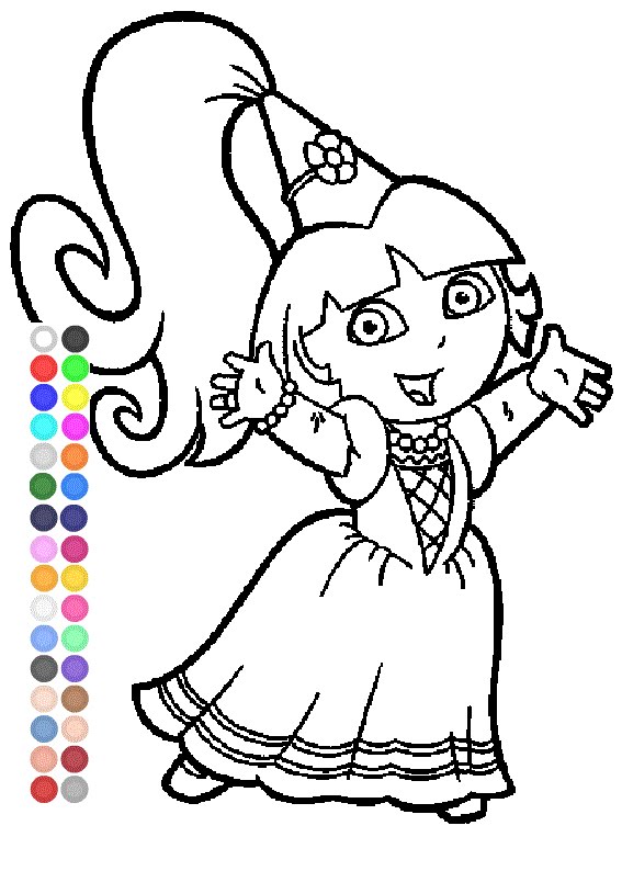 567x794 Dora Coloring Games