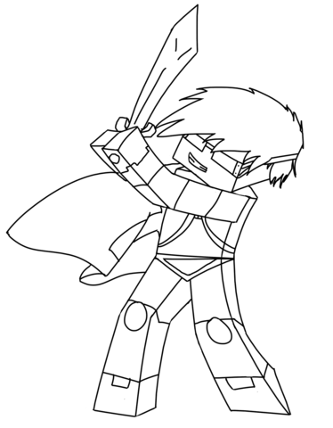 374x480 Sky Does Minecraft Coloring Pages
