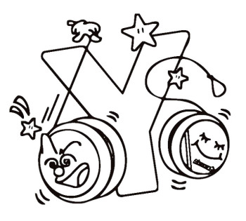 350x315 Y For Happy Yoyo And Angry Yoyo Coloring Pages Kids Coloring