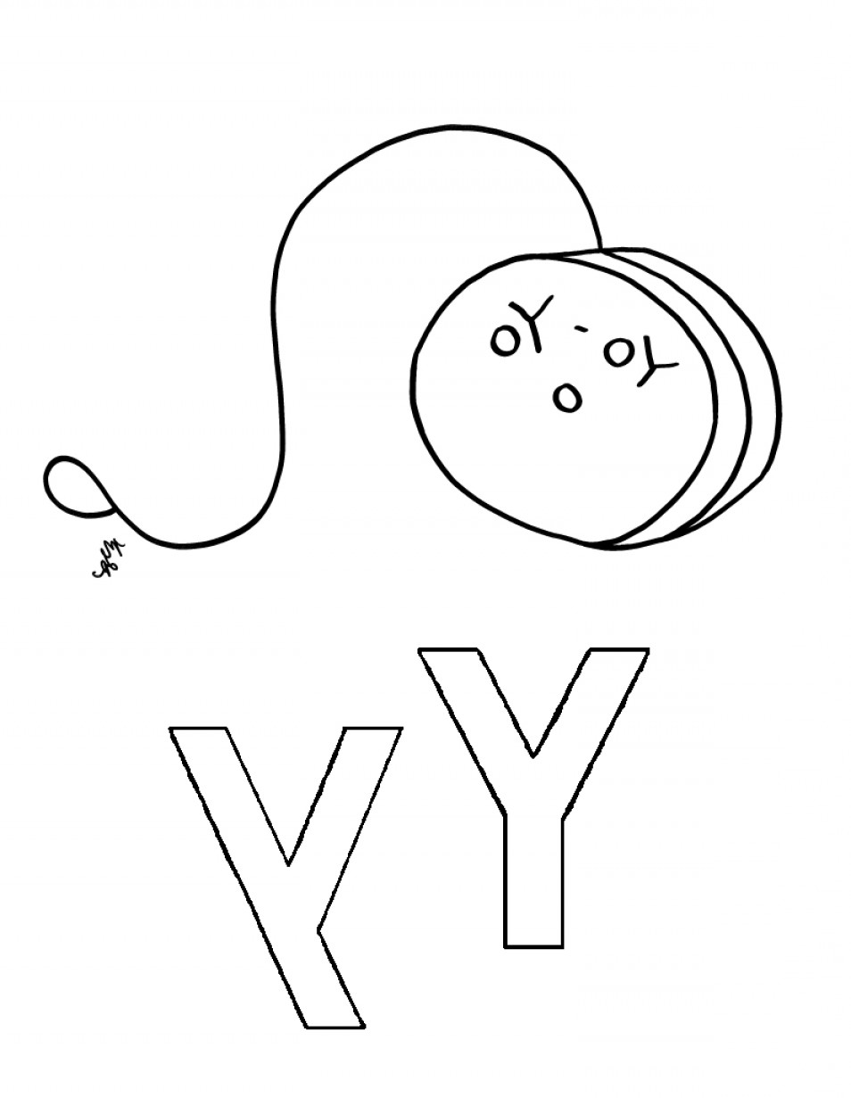 954x1231 Y Is For Yo Yo Coloring Page Ardiafm