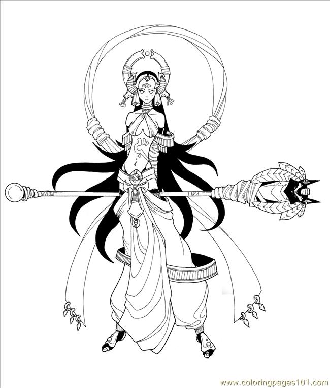 650x763 Girl Yugioh Red By Baiken032 Coloring Page