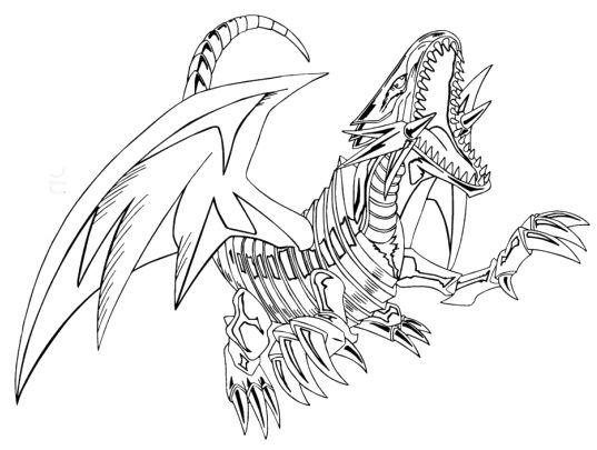 537x405 Blue Eyes White Dragon Coloring Pages