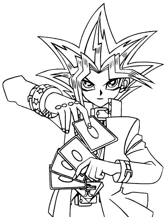 580x755 Ausmalbilder Yu Gi Oh 23 Dunkler Magier Digimon