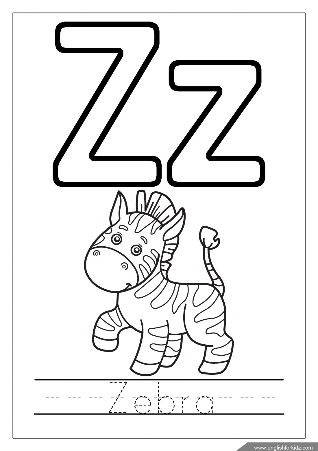 1100x1556 To Letter Z Coloring Pages
