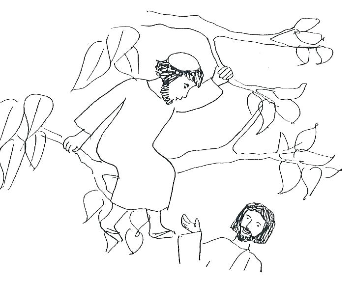 722x574 Zacchaeus Coloring Page Coloring And Coloring Page New Testament