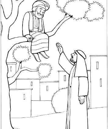 355x425 Zacchaeus Coloring Page Coloring Page X A A Previous Image