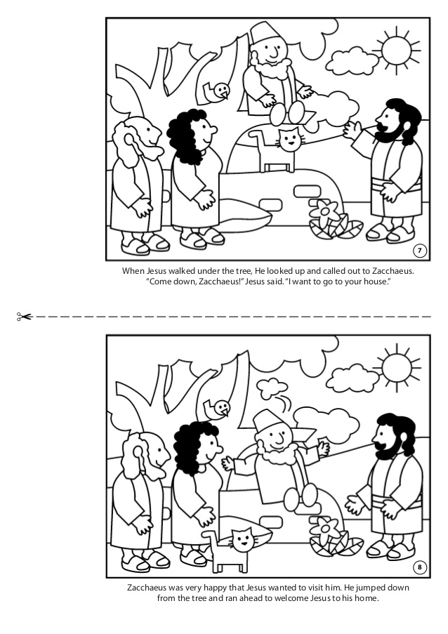 638x903 Zacchaeus Meets Jesus Coloring Book