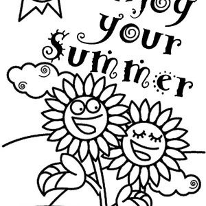 300x300 Happy Summer Holidays Coloring Pages Printable