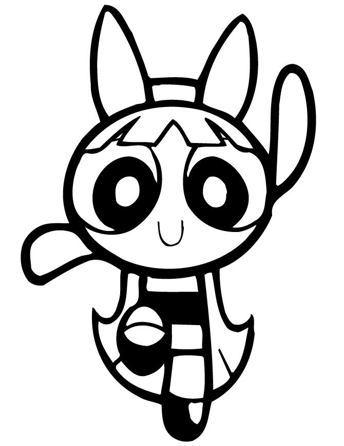670x867 Powerpuff Blossom Coloring Pages