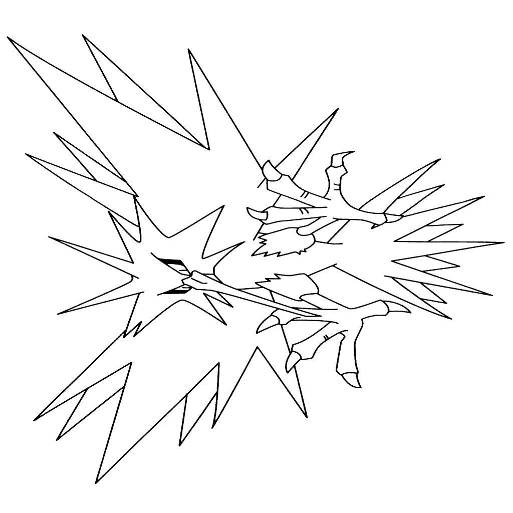 1024x1024 Weird Zapdos Pokemon Coloring Pages Spotlight Page Tv Series