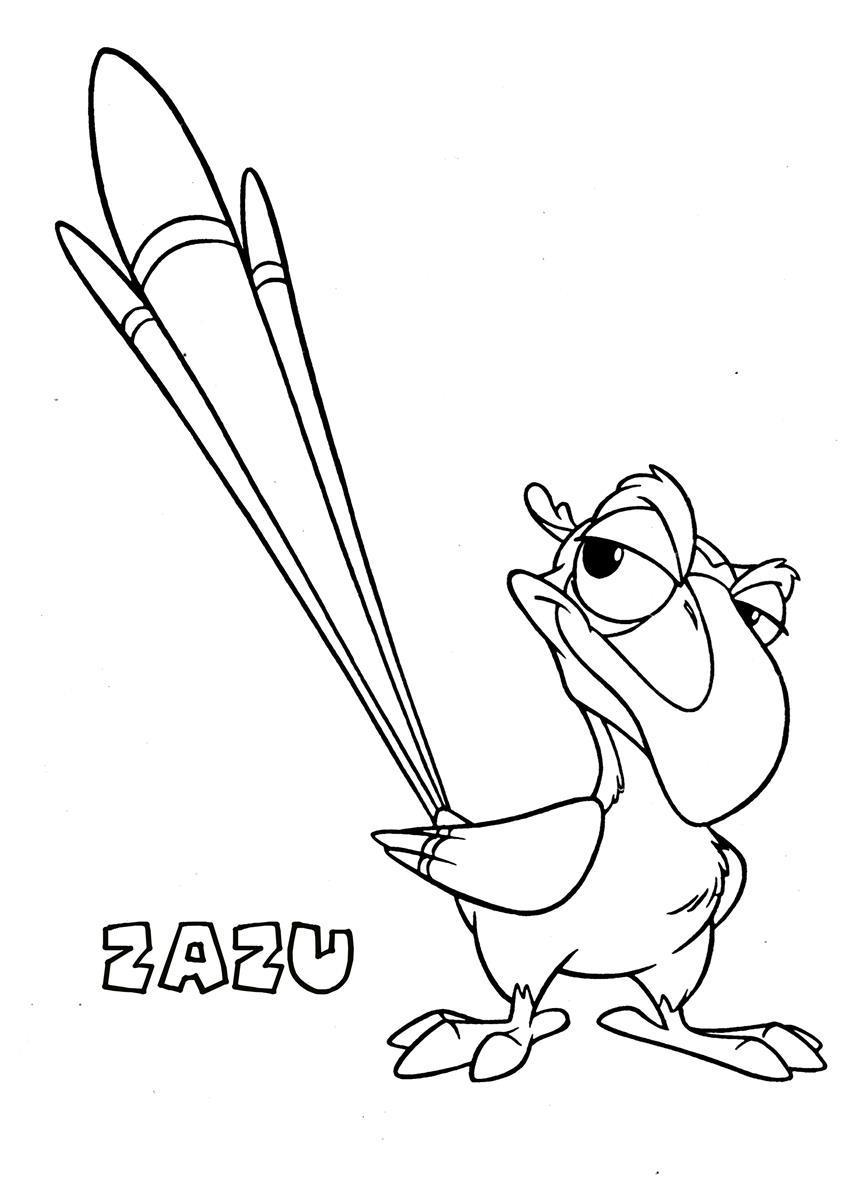 848x1200 Amazing Zazu The Lion King Coloring Page Of And Trend Coloring