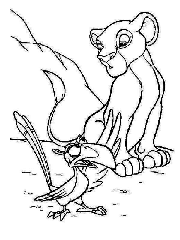 Zazu Lion King Coloring Pages