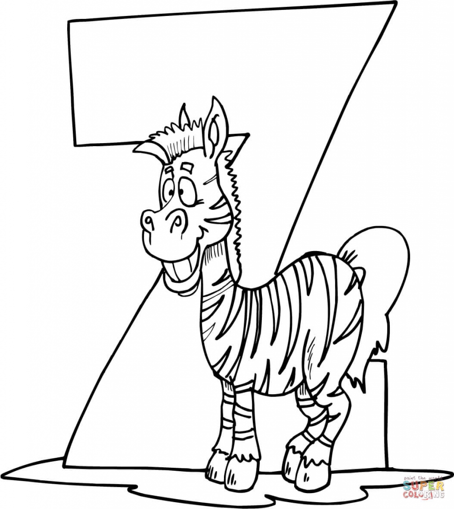 912x1024 Letter Z Is For Zebra Coloring Page Free Printable Pages Tearing