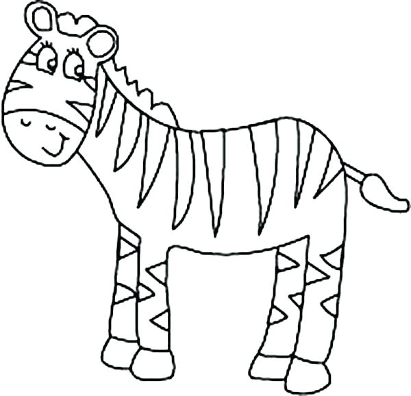 600x578 Coloring Pages Of Zebras Zebra Coloring Page Free Printable