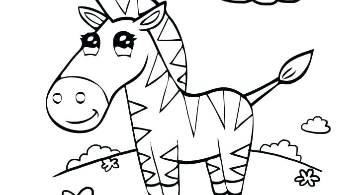 728x393 Coloring Pages To Print And Coloring Page Cartoon Zebra Free