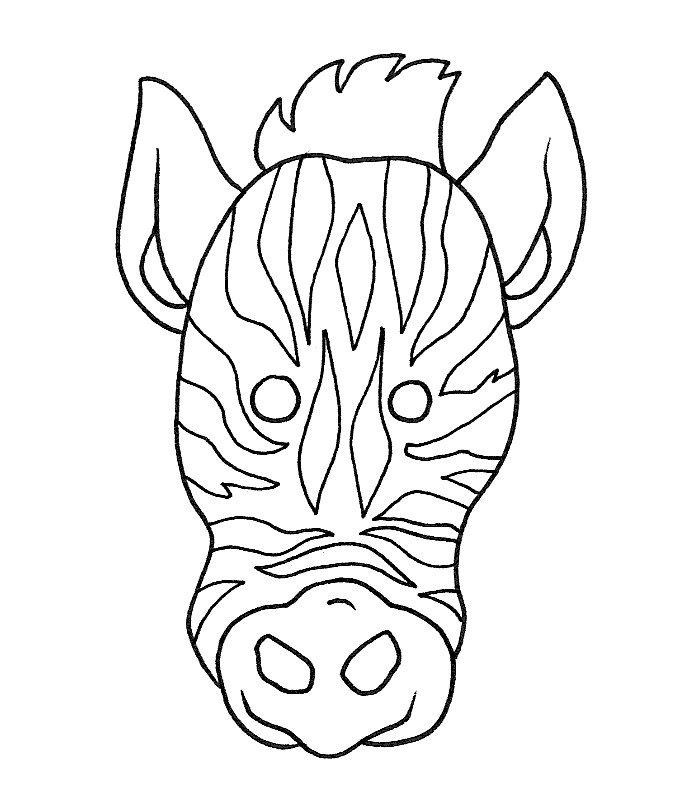 Zebra Head Coloring Pages