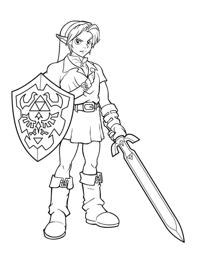 691x960 Free Printable Zelda Coloring Pages For Kids Free Printable