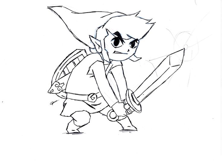 Zelda Link Coloring Pages