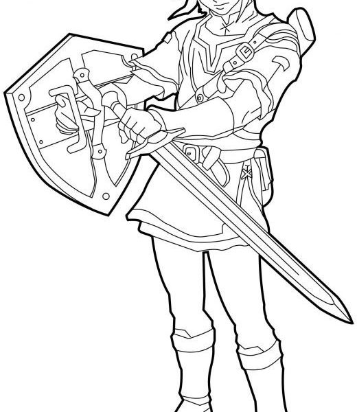 520x600 Link Coloring Pages Legend Of Zelda Best Photo Gallery For Website