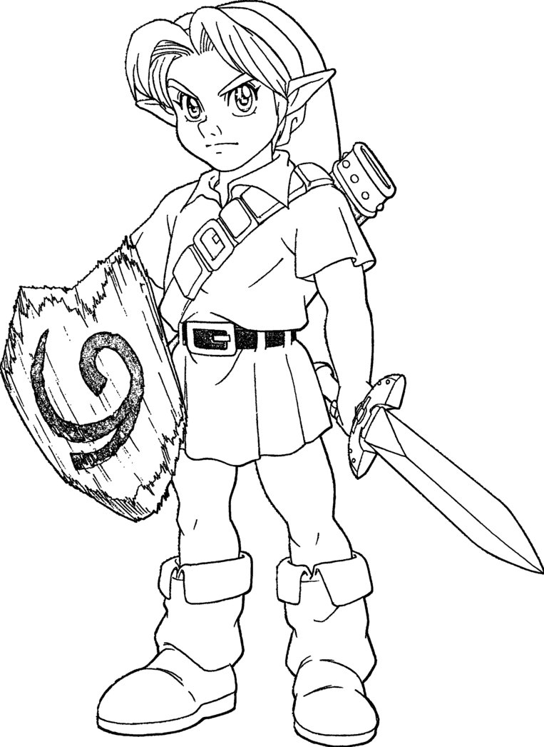 763x1046 Young Link Coloring Pages