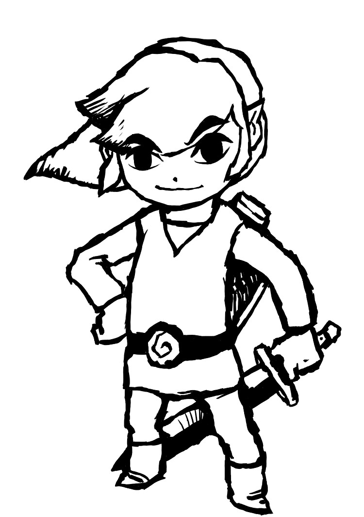 750x1064 Zelda Coloring Pages Lineart Zelda Amp Link Craft