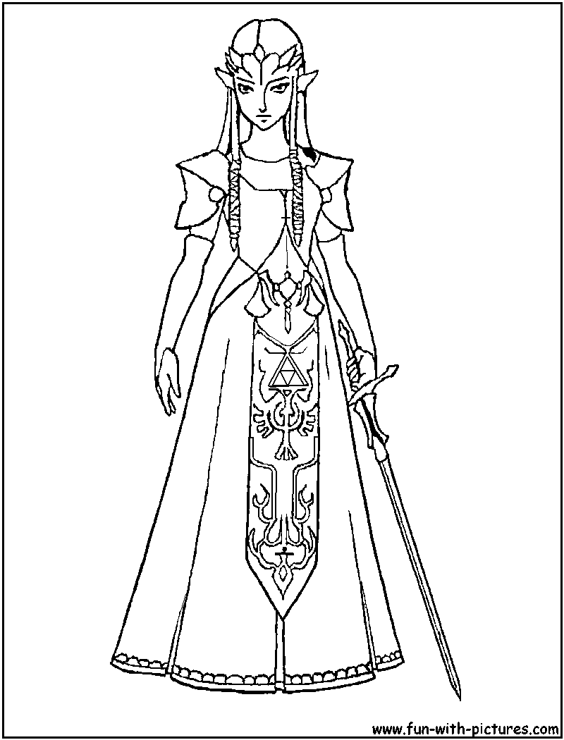 800x1050 Zelda Coloring Pages