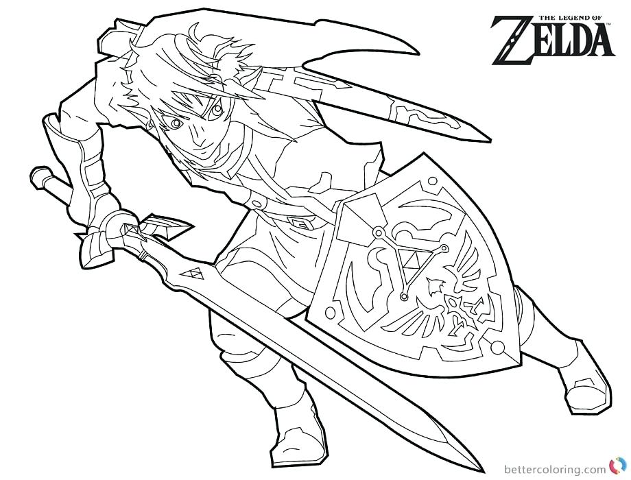 920x700 Zelda Skyward Sword Coloring Pages Link Free Printable For Kids