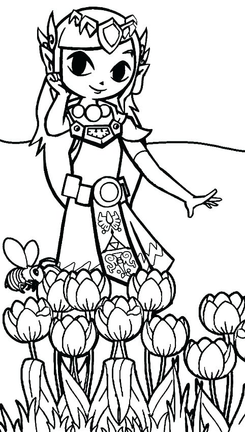 482x850 Legend Zelda Printable Coloring Pages Link From The Legend