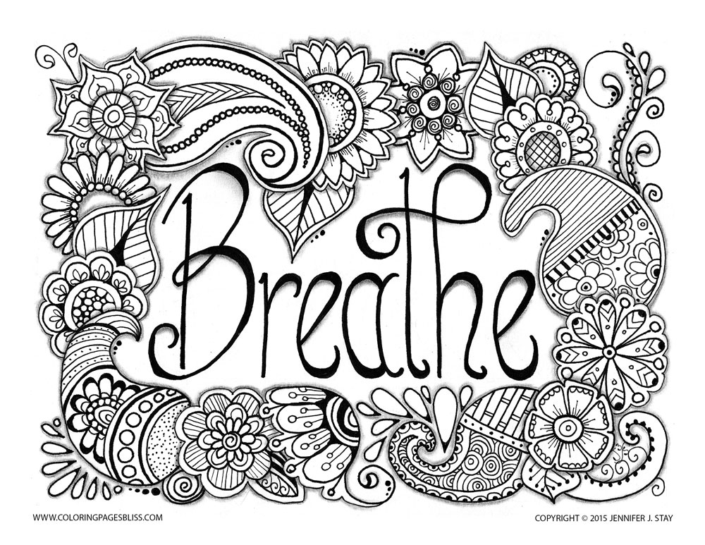 1000x773 Coloring Pages For Adults Therapy Anti Stress Jennifer 3 Zen