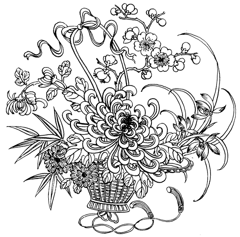 1000x989 Profitable Flowers Colouring Pages For Adults Zen Anti Stress
