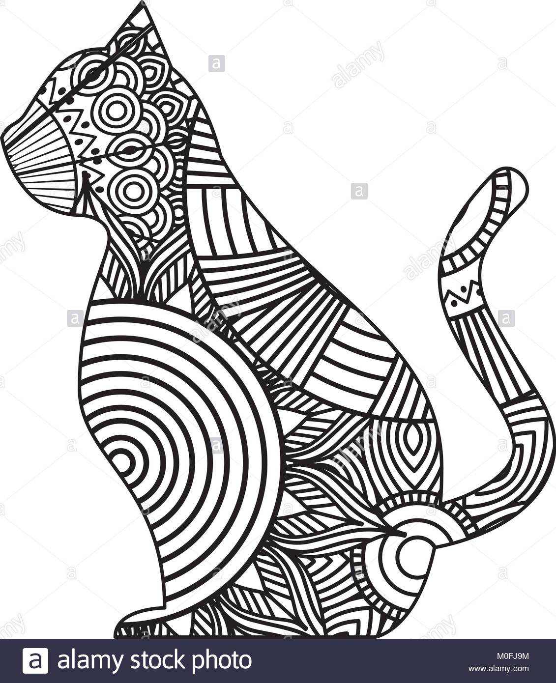 1131x1390 Drawing Zentangle Cat For Coloring Page Stock Photos Amp Drawing