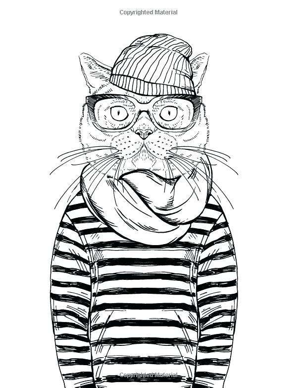 600x782 Impressive Ideas Cool Coloring Books Cat Coloring Book For Adults