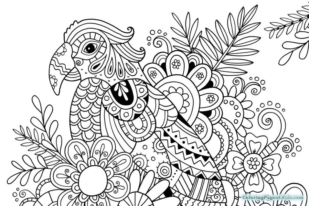 1050x700 Hard Zentangle Coloring Pages For Kids Striking
