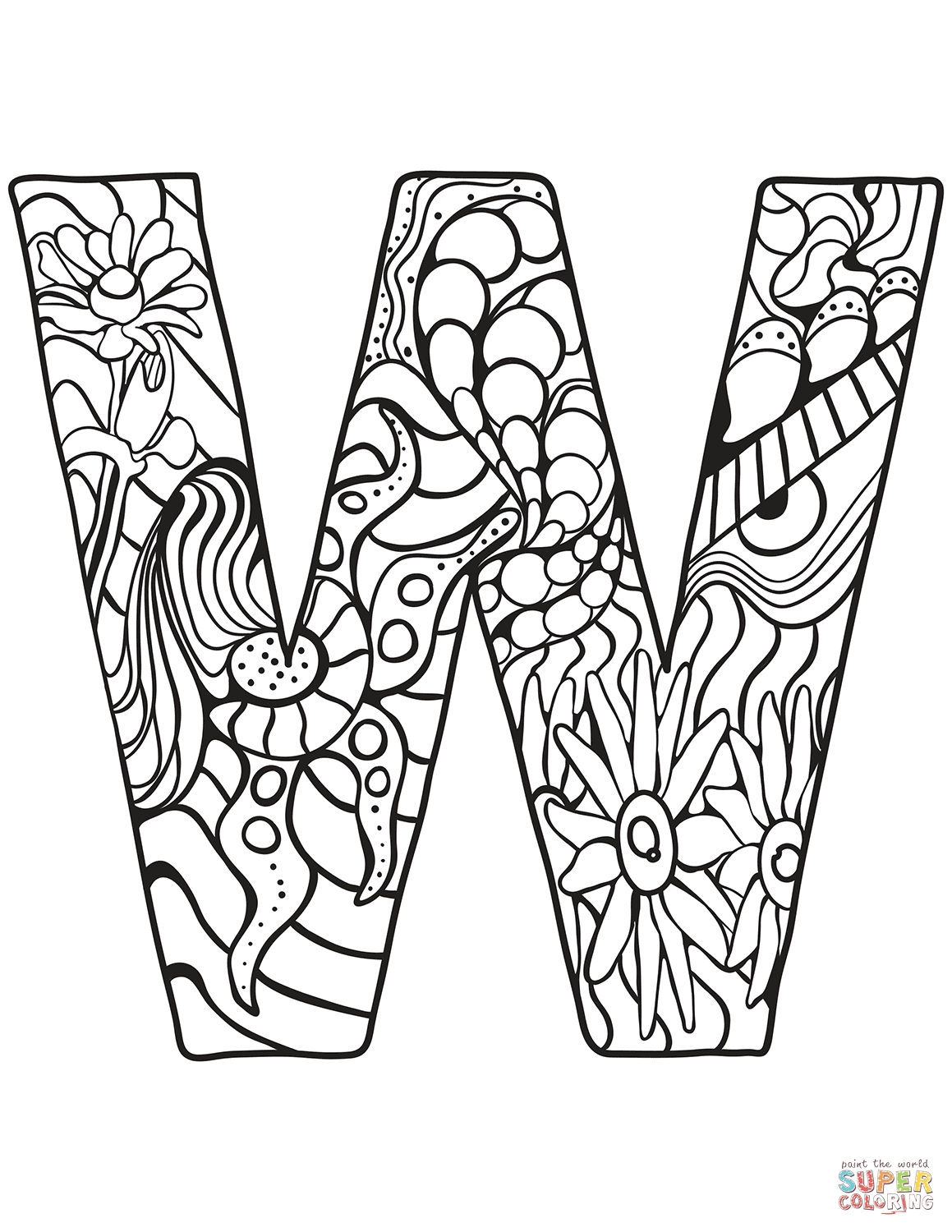 1159x1500 Awesome Zentangle Letter A Coloring Pages Collection Free