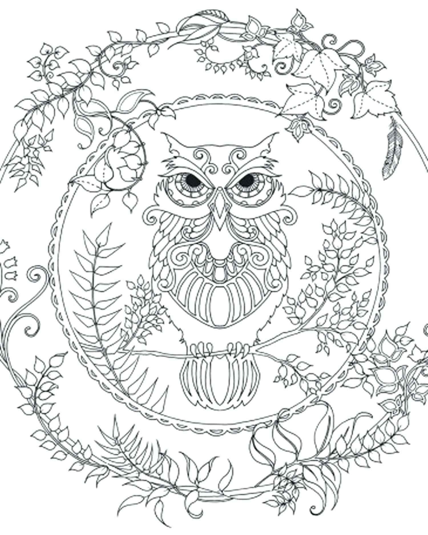 1500x1874 Owl Zentangle Coloring Page To Color Gallery