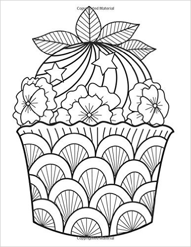 387x499 Cupcake Zentangle Coloring Pages Colouring In Amusing Print Pict