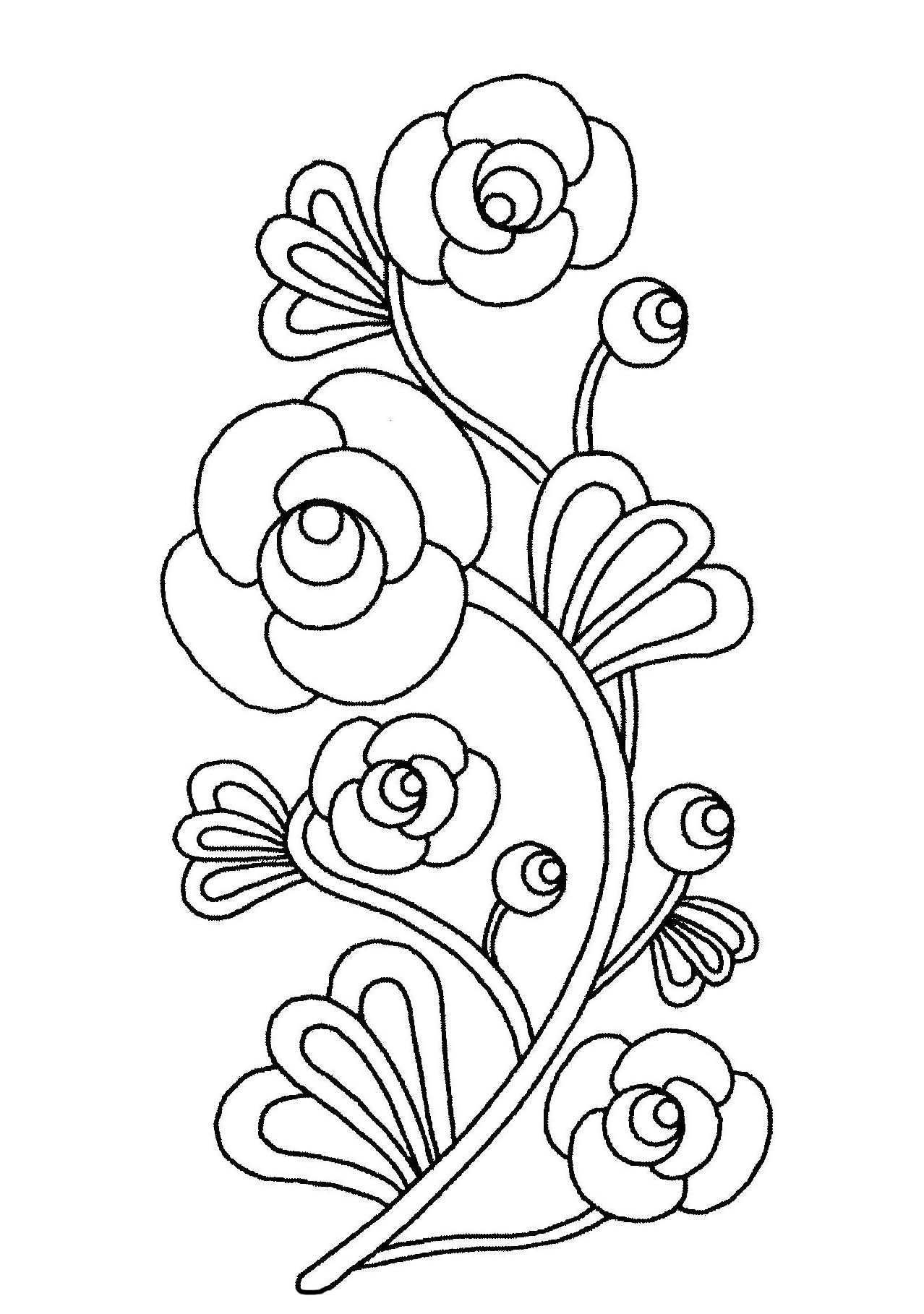 1278x1818 Printable Flower Coloring Pages For Kids Best Pictures To Print