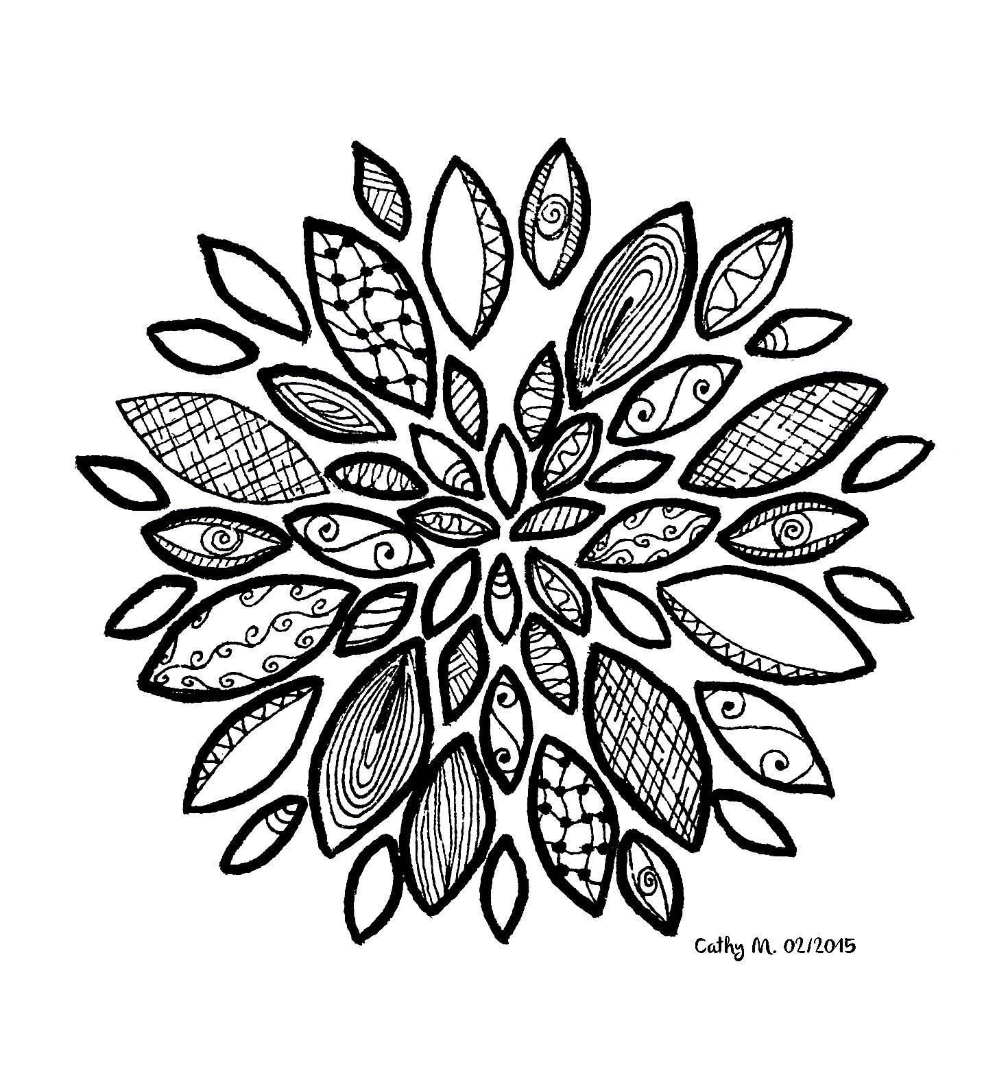 1470x1581 Zentangle Flower Coloring Pages Coloring Page Fun