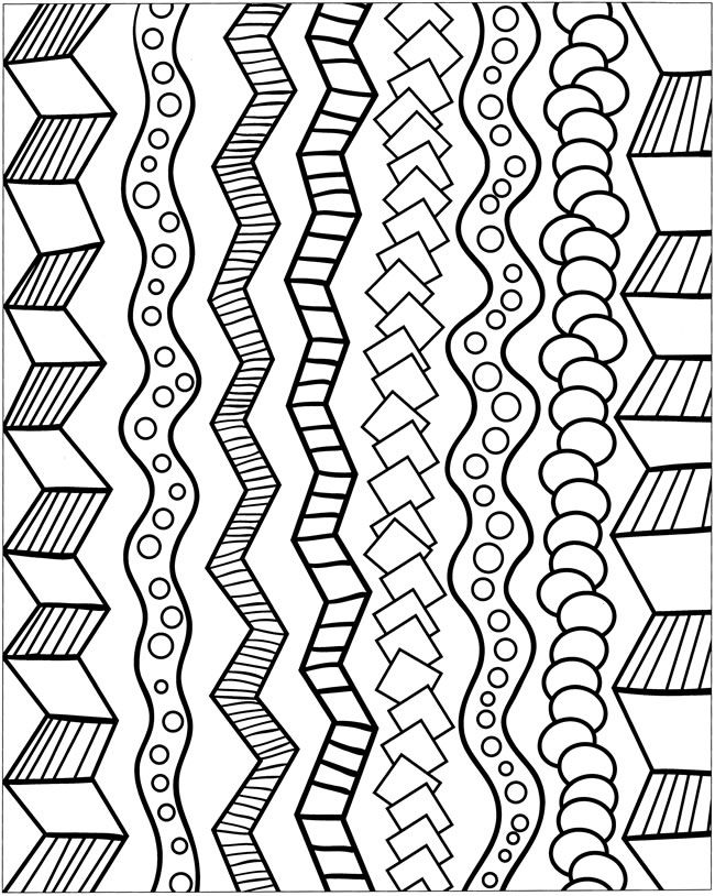 Zentangle Patterns Coloring Pages