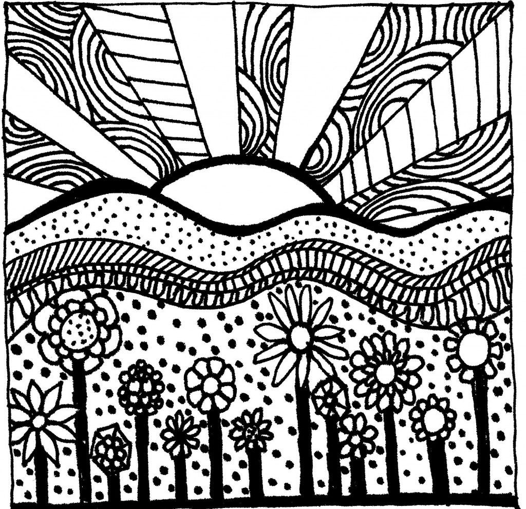1024x990 Zentangle Turned Design Quilt Probabiity