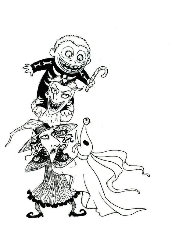 564x808 The Nightmare Before Christmas Zero Coloring Pages Lock Lineart