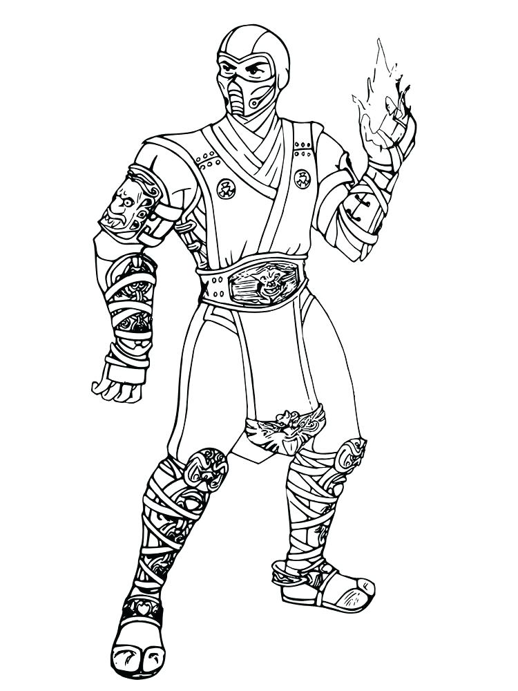 750x1000 Wizard101 Coloring Pages Coloring Pages Mortal Sub Zero Coloring