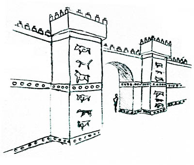 400x339 Gate Of Ishtar Coloring Page Coloring Pages For Free