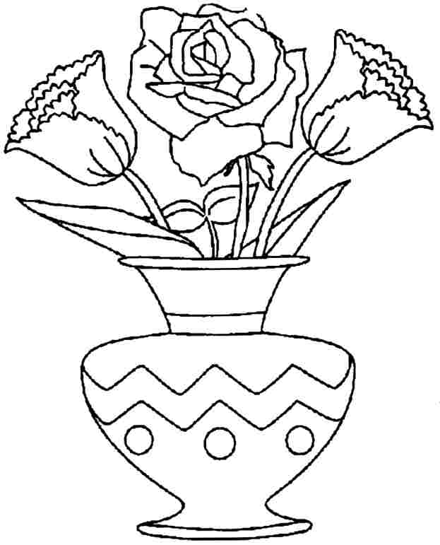 623x771 Flower Bouquet Coloring Pages 473736